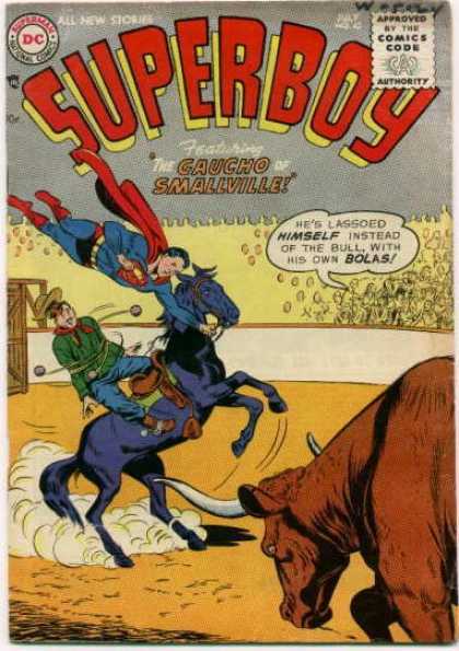 Superboy 42 - Bull - Gaucho - Horse - Rodeo - Smallville - Curt Swan
