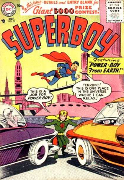 Superboy 52 - Cars - Power-boy - Future - Power Boy - Curt Swan
