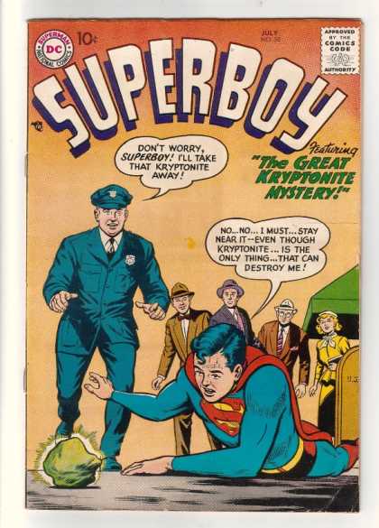 Superboy 58 - Kryptonite - Cop - Mailbox - Curt Swan, Tom Grummett