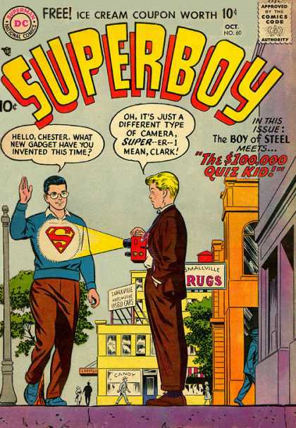 Superboy 60 - Camera - Clark Kent - X-ray Vision - Stores - Curt Swan, Tom Grummett
