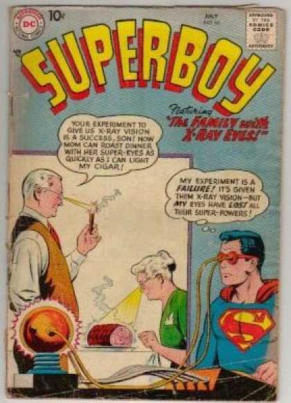 Superboy 66 - X-ray - Superpowers - Martha Kent - Jonathan Kent - Lost Powers - Curt Swan