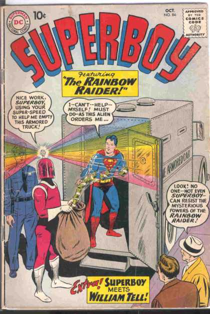 Superboy 84 - Rainbow Raider - William Tell - Money - Theft - Rainbow - Curt Swan, Pascal Ferry