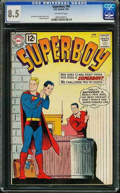 Superboy 94 - Clark Kent - Pete Ross - Mask - Blonde - Fence - Curt Swan, J Jones