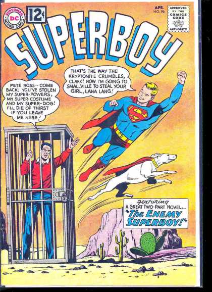 Superboy 96 - Super Powers - Imprisonment - Flying Dog - Desert - Hero - Curt Swan, John Cassaday