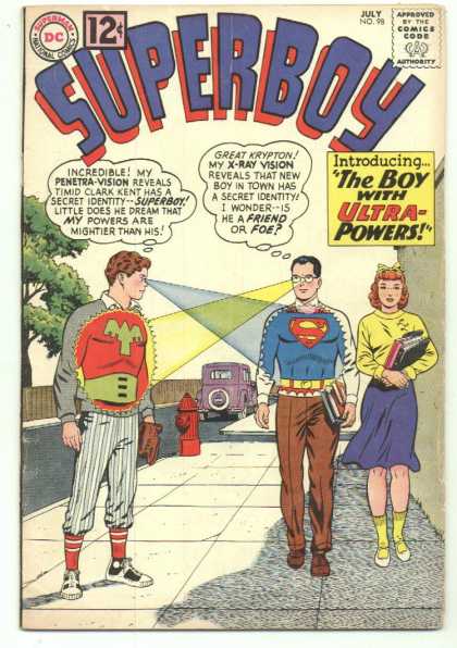 Superboy 98 - Penetra-vision - X-ray Vision - Secret Identity - Fire Hydrant - Curt Swan