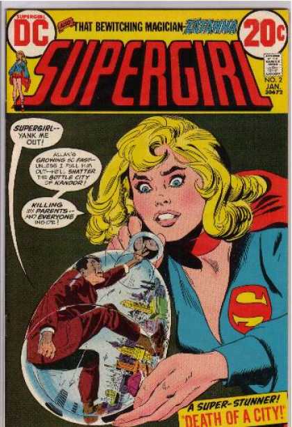 Supergirl (1972) 2 - Supergirl - Death Of A City - Man In A Bottle - City In A Bottle - Man Growing - Bob Oksner