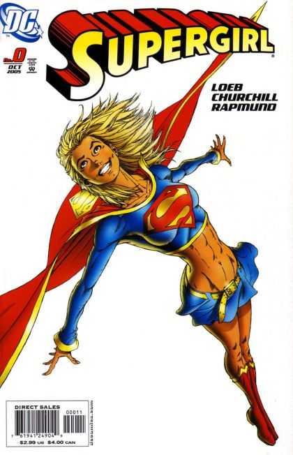 Supergirl (2005) 0 - Happy - Red Cape - Tan Women - Flying - Blond Hair