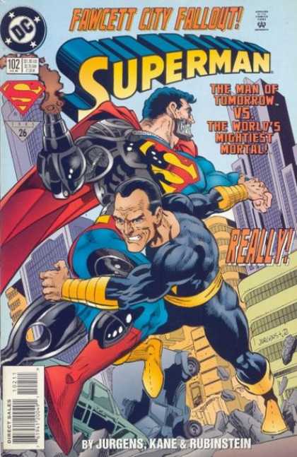 Superman (1987) 102 - Black Adam - Robot - Fawcett City Fallout - Really - Superhuman - Dan Jurgens