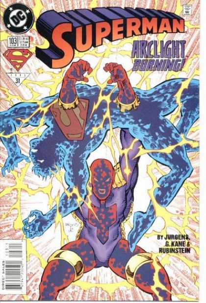 Superman (1987) 103 - 103 - Arclight Burning - Jurgens - Lightening Bolts - Blast - Dan Jurgens