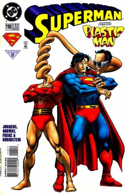 Superman (1987) 110 - Plastic Man - Man Of Steel - Superhero - Blue Man - Red Cape