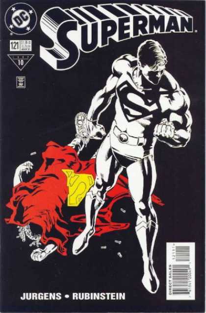 Superman (1987) 121 - Black And White - Jurgens - Rubinstein - Issue 121 - Red Outfit