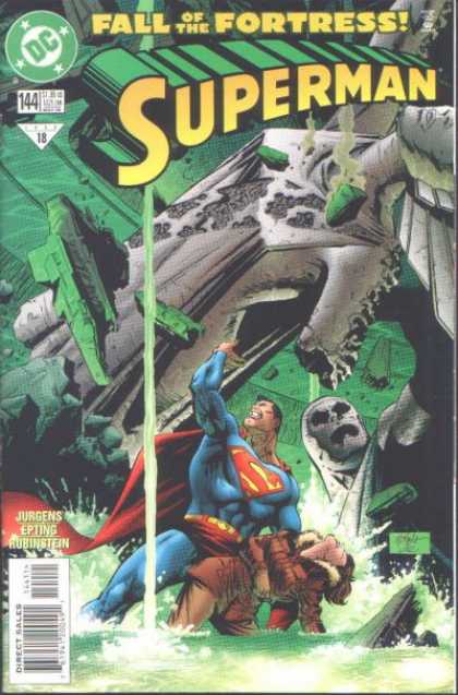 Superman (1987) 144 - Jurgens - Water - Slime - Green - Fall Of The Fortress - Steve Epting