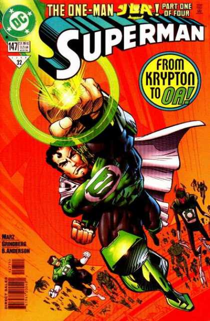 Superman (1987) 147 - Krypton - Oa - Green Lantern - Green - Jla - Walter Simonson