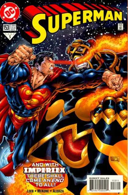 Superman (1987) 153 - Blue Man Vs Orange Monster - The Monster From Sky - Superman Fighting Space Characters - Tough Fight - Planet Iin Danger