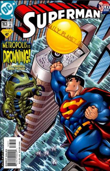 Superman (1987) 163 - Drowning - Metropolis - Daily Planet - Dc - Approved By The Comics Code Authority - Ed McGuinness