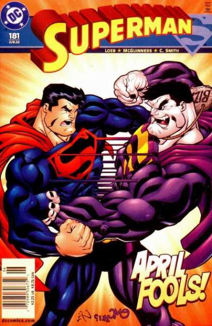 Superman (1987) 181 - April Fools - Bizarro - Fight - Loeb - Ed McGuinness