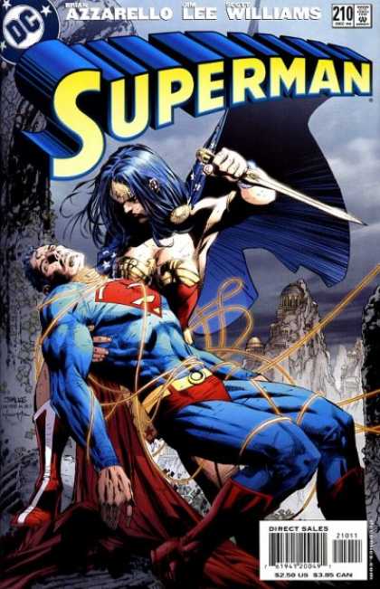 Superman (1987) 210 - Sword - Azzarello Lee Williams - Dc - Direct Sales - 250 Us - Jim Lee