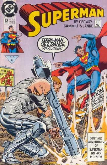 Superman (1987) 52 - Dance - Terra Man - Terra-man - Gun - Large Gun - Jerry Ordway