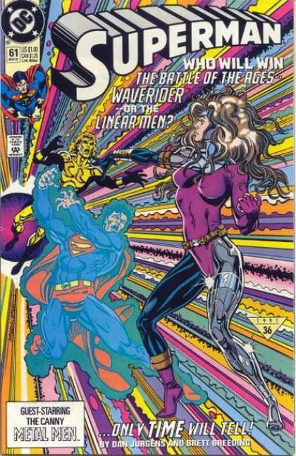 Superman (1987) 61 - Waverider - Linear Men - Time - Metal Men - Superman - Dan Jurgens