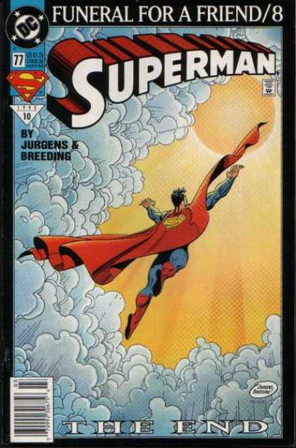 Superman (1987) 77 - Clouds - Sun - Funeral - End - Jurgens - Dan Jurgens