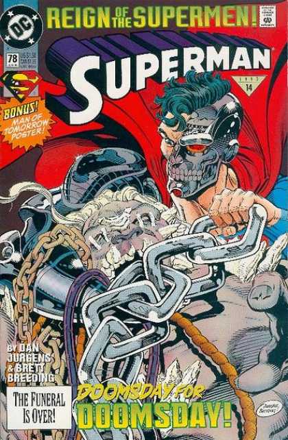 Superman (1987) 78 - Doomsday - Chains - Chain - Cyborg - Rope - Dan Jurgens