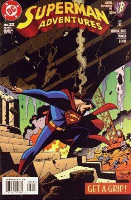 Superman Adventures 32 - Super Adventures - Stones - Ladder - Smoke - Steps - Mike Manley, Terry Austin