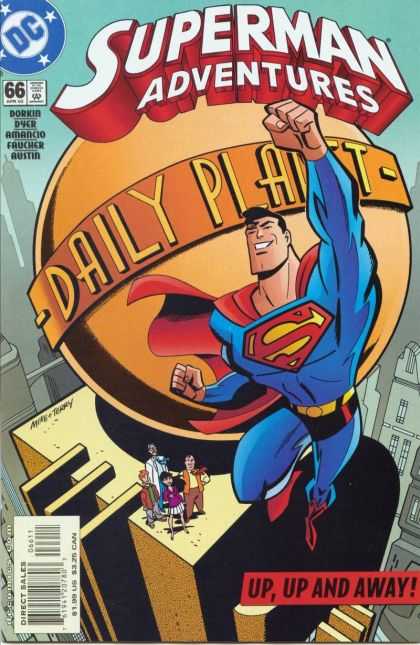 Superman Adventures 66 - Superman Conquering The World - Daily Planet Logo - Superman Making The Front News - Superman Has The World In Hands - The Front Page News - Mike Manley, Terry Austin