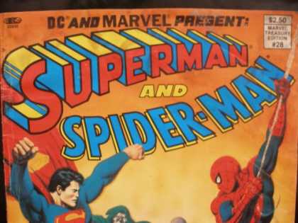 Superman Books - DC AND MARVEL PRESENT: SUPERMAN AND SPIDER-MAN (HUGE COMIC BOOK)