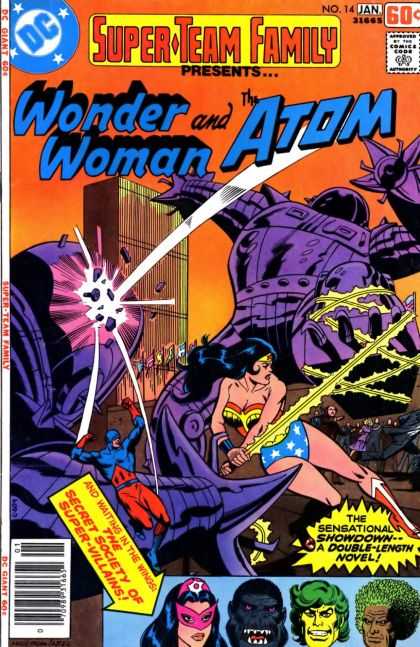 Superman Family 14 - Secret Society Of Super-villains - Wonder Woman - The Atom - Robots - Double-length Novel