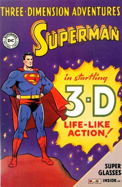 Superman in Startling 3D 1 - Dc - Superhero - Purple - 3-d - 50s