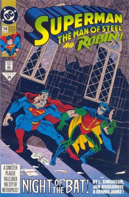 Superman: Man of Steel 14 - Dc - Approved By The Comics Code Authority - Robin - Night Of The Bat - Lsimonson