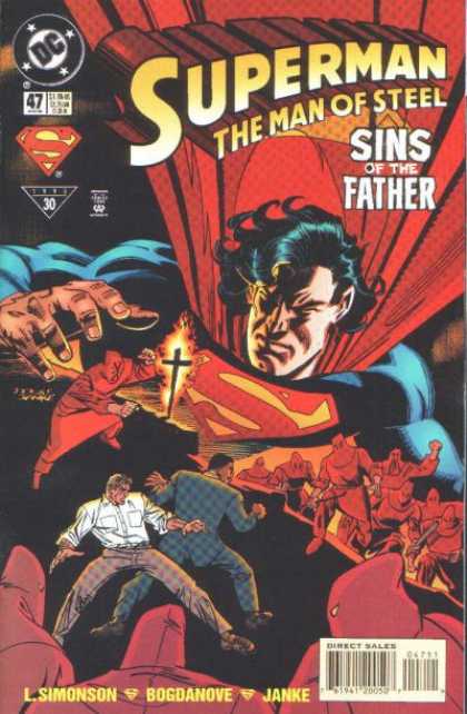 Superman: Man of Steel 47 - Dc - Sins Of The Father - Cross - Fire - Flames