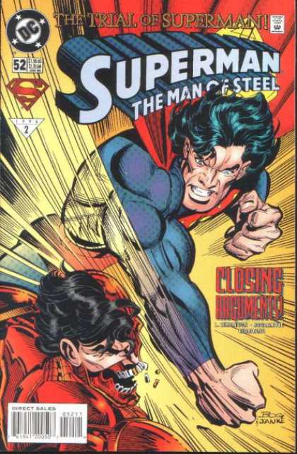 Superman: Man of Steel 52 - The Trial Of Superman - Closing Arguments - Big Fists - Broken Teeth - Bog Janke