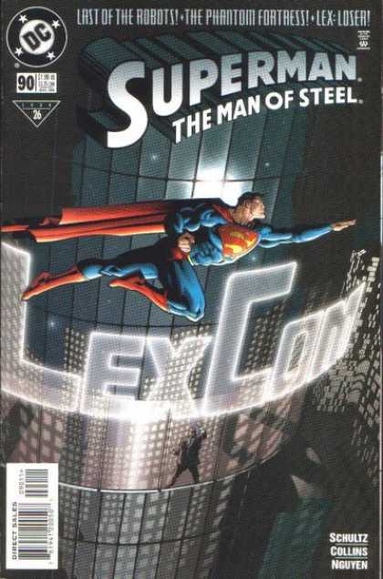 Superman: Man of Steel 90 - Dc - Last Of The Robots - The Phantom Fortress - Lex-loser - Direct Sales