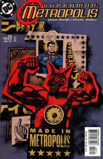 Superman: Metropolis 3 - Mad In Metropolis - Ticket - Superman Arms Crossed - Clock - Hand With Finger In Air