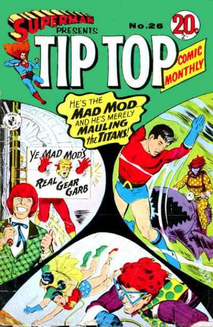 Superman Presents Tip Top 26 - Ye Mad Mods - Redhead - Real Gear Garb - Plaid Jacket - Superhero