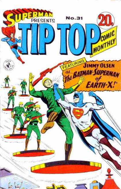 Superman Presents Tip Top 31 - Batman - Army - Machine Gun - Flying - Cape