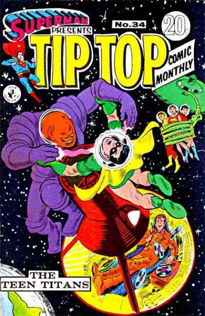 Superman Presents Tip Top 34 - Superheroes Fight Evil - Comics - Marvel Comic Books - Science Fiction - Comics For Teens