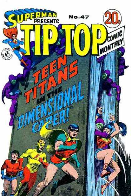 Superman Presents Tip Top 47 - Supermen - Enemy - Robin - Teen Titans In The Dimensional Caper - Comic Monthly