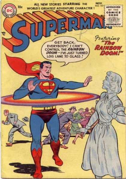 Superman 101 - Rainbow Doom - Superman - Glass Woman - Lois Lane - Crowd Running