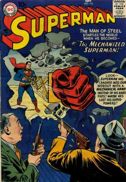 Superman 116 - No 116 - Mechanized - Punch - Criminal - Wall