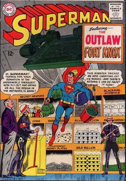 Superman 179 - Comics Code - The Outlaw Fort Knox - Dc - Costume - Policemen - Curt Swan
