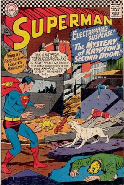 Superman 189 - Super Hero - Planet Krypton - Origin Story - Return To Krypton - Krypto - Curt Swan