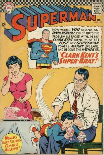 Superman 192 - Superman - Marry Lois Lane - Super Brat - Superman Powerless - Spanking - Curt Swan