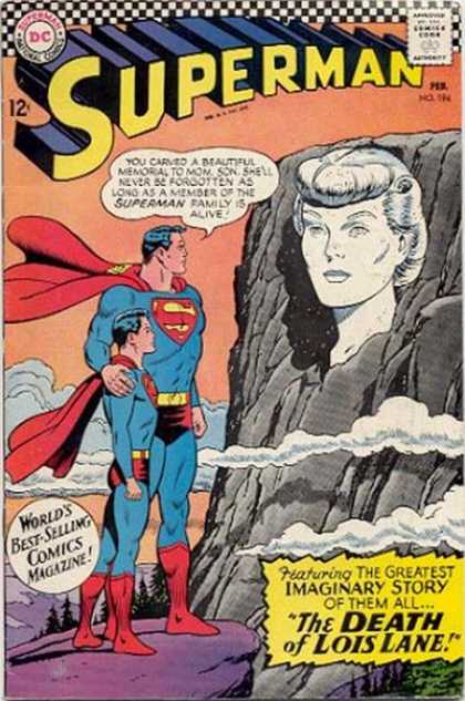 Superman 194 - Death Of Lois Lane - Superheroes - America - Memorial - Stone - Curt Swan
