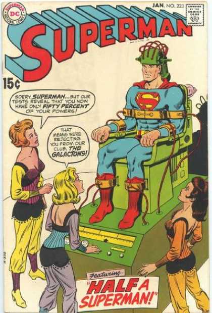 Superman 223 - Half - Fifty Percent - Powers - Galactons - Club - Curt Swan, Murphy Anderson