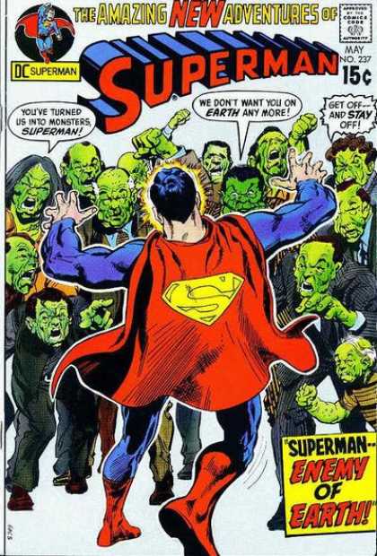 Superman 237 - Superman Enemy Of Earth - Monsters - Dc Comics - New Adventures Of Superman - No 237 - Neal Adams