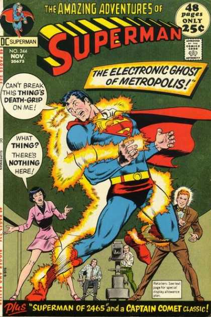 Superman 244 - Electrical Power - Helpless Woman - Unknown - Invisible - Unbelievable - Curt Swan, Murphy Anderson