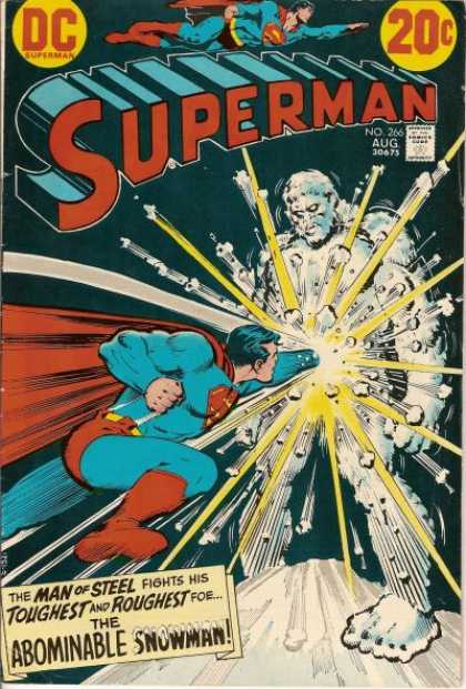Superman 266 - Dc - Approved By The Comics Code Authority - The Man Of Steel - Toughtest And Roughtest - Snowman - Nick Cardy