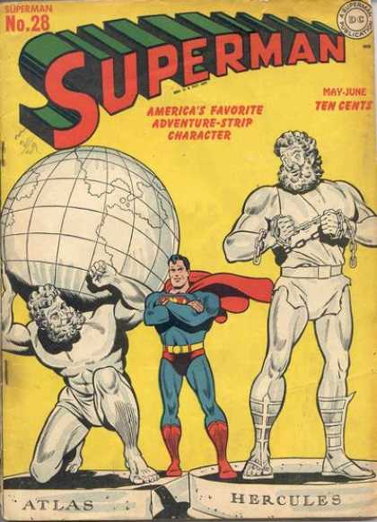 Superman 28 - Atlas - Globe - Chains - Statue - Hercules